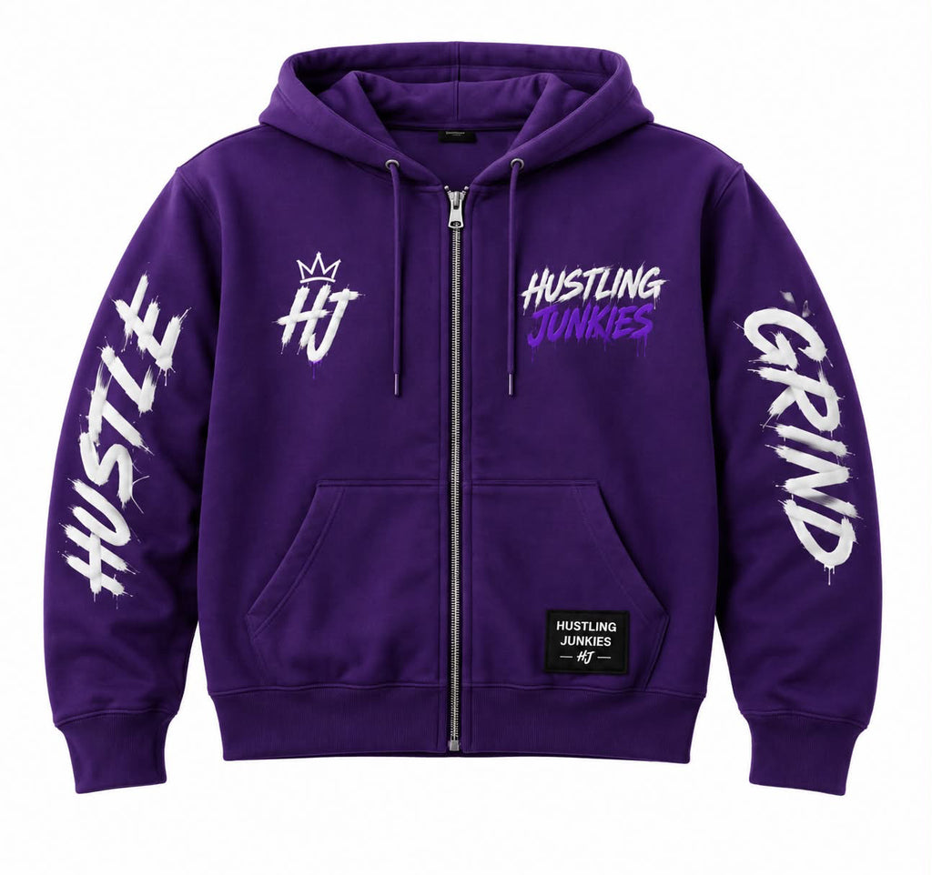 Hustling Junkies”Purple” Zipper