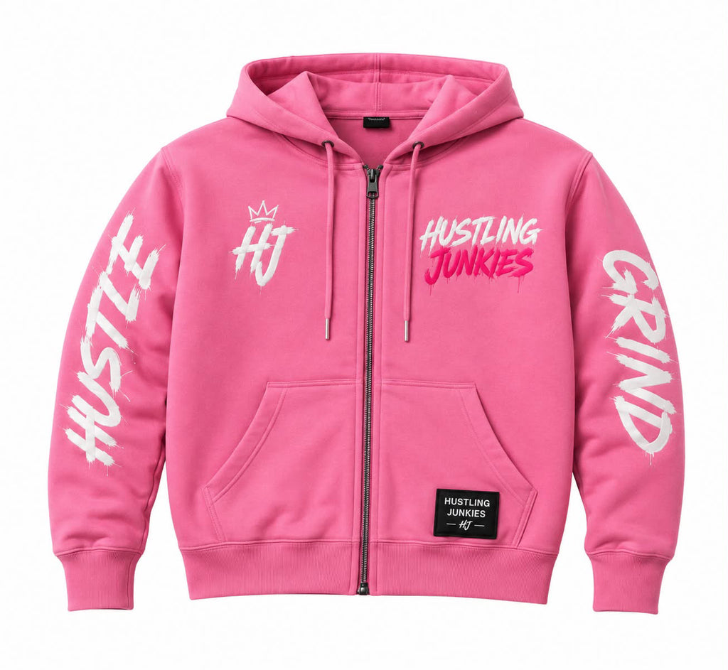 Hustling Junkies “Pink” Zipper