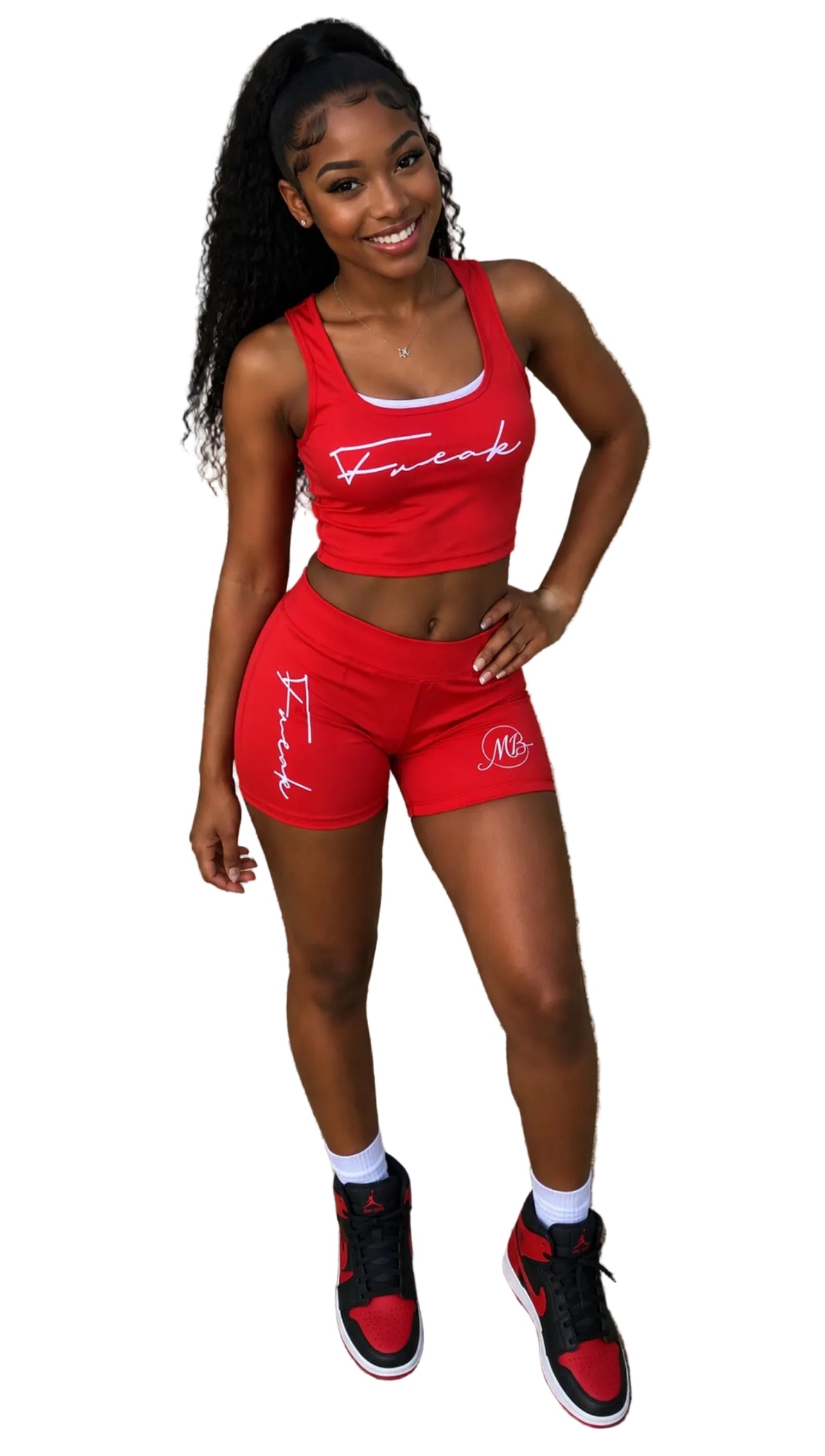 Red 2 Piece Set (Spandex)