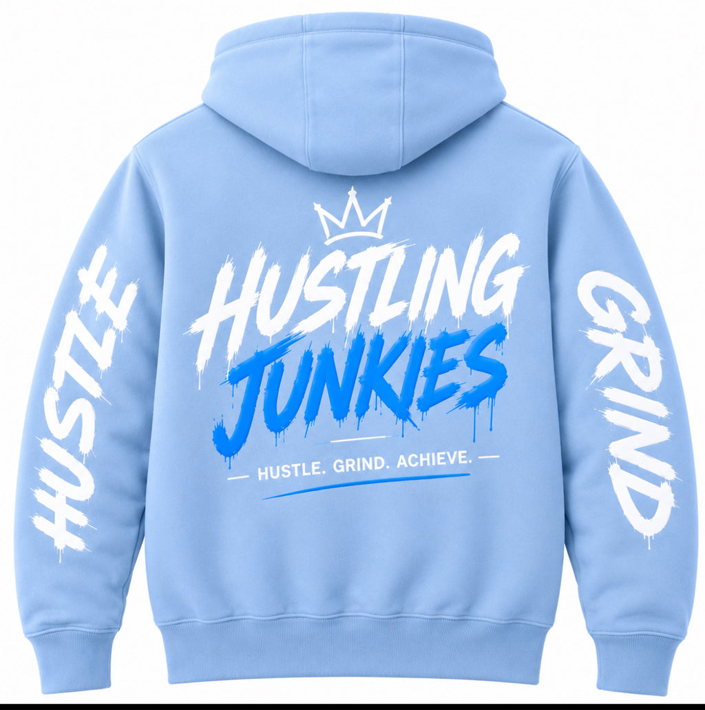Hustling Junkies “Sky Blue”Zipper